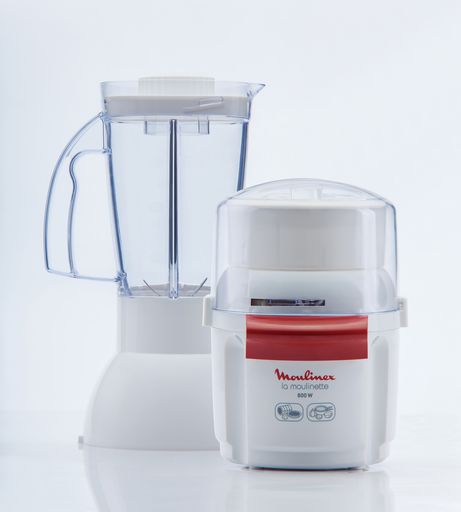 Moulinette 800W avec bol 1.5L Blanc