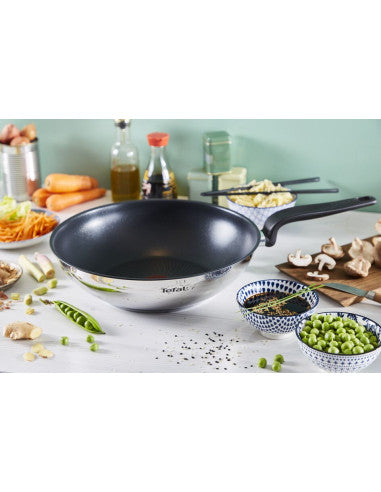Wok Inox 28cm Primary avec Revêtement