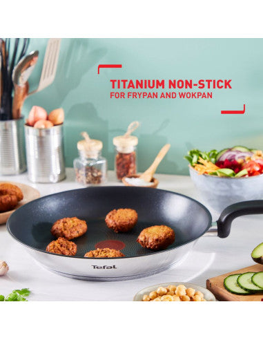 Poêle Inox 30cm Primary avec Revêtement