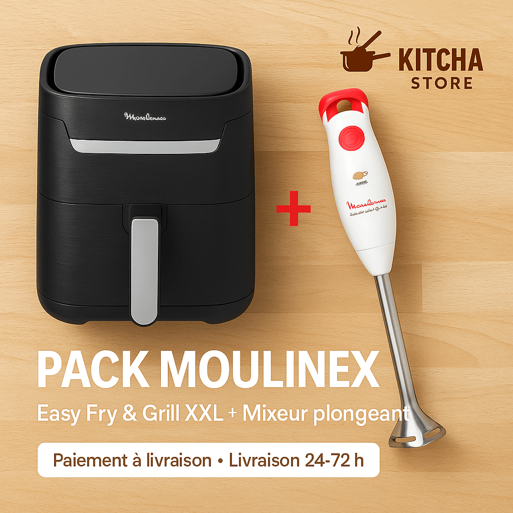 Pack Easy Fry & Grill XXL Noir + Pied Mixeur Gratuit